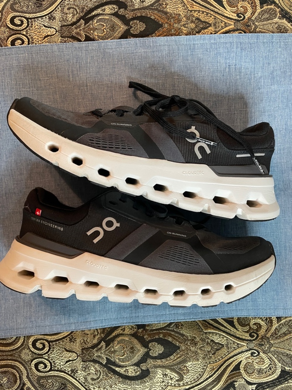 On Cloud - CloudRunner- Black, White and Charcoal Gray Women's Athletic Shoes - Picture 9 of 10